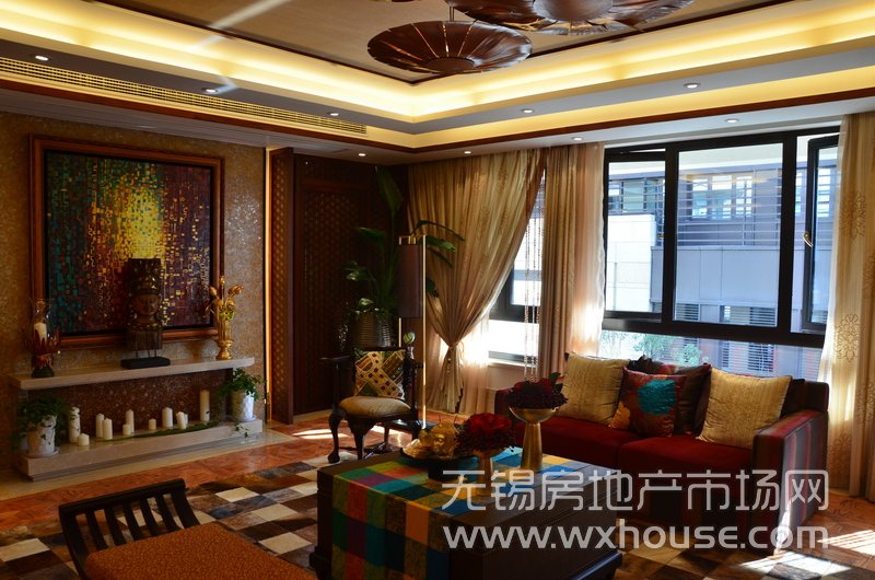 户型191平米金镶玉府样板房：客厅      