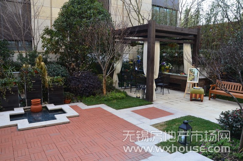 户型315平米九宫玉府样板房：庭院      