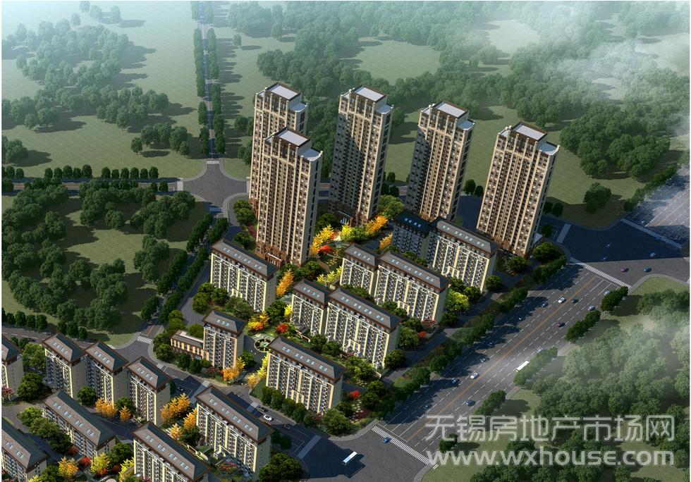 项目住宅鸟瞰图      